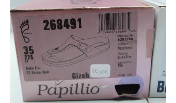 2 paar div sandalen BIRKENSTOCK en PAPILLIO, m35